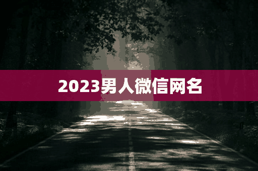 2023男人微信网名